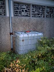 Wassertank gespeist vom Kirchendach